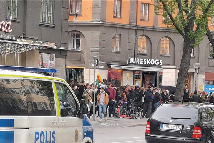 Stockholm'de terör yandaşları yürüyüş yaptı