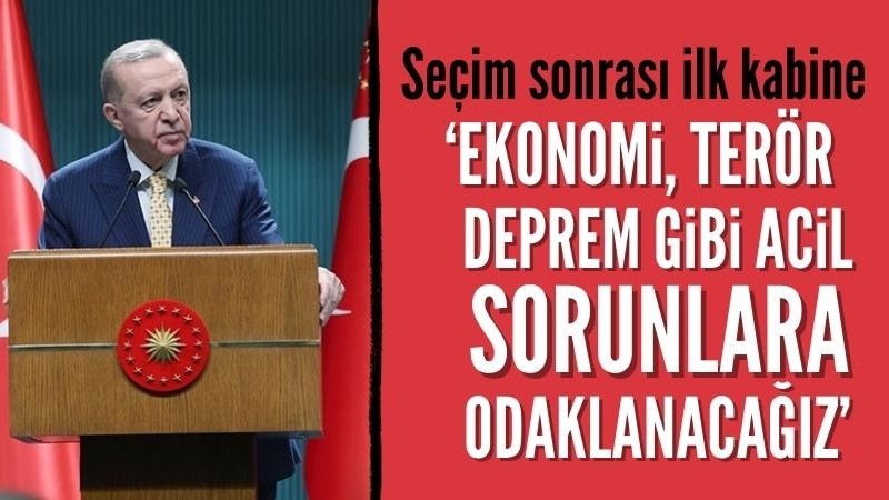 Başkan Erdoğan: Acil sorunlarımıza odaklanmış bulunuyoruz
