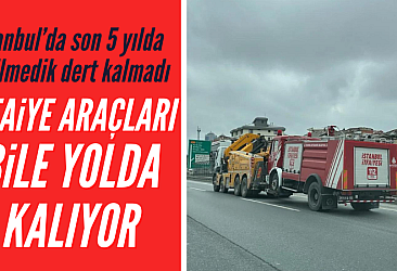 İstanbul'da şimdi de itfaiye araçları yolda kalıyor