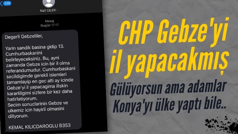 CHP'li siyasetçiler Gebze'yi il yapma vaadi verdi