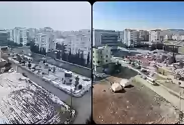 Adıyaman'da deprem öncesi ve sonrası...