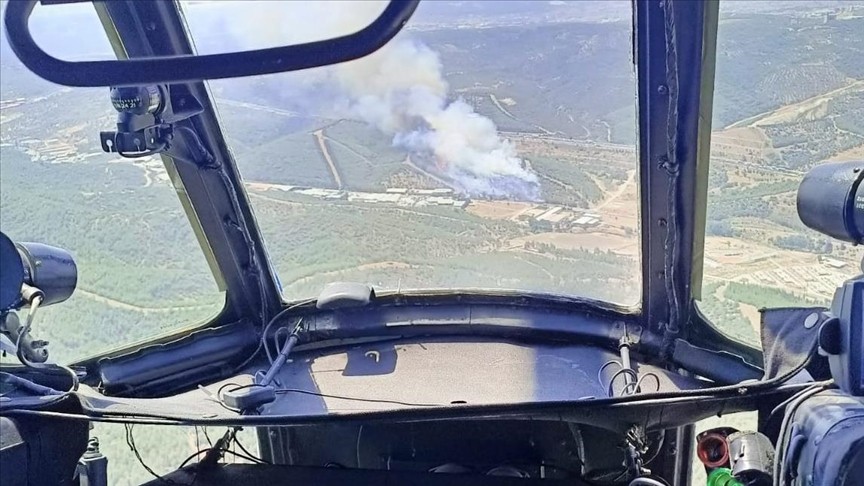 İzmir'deki orman yangına 3 uçak müdahale etti