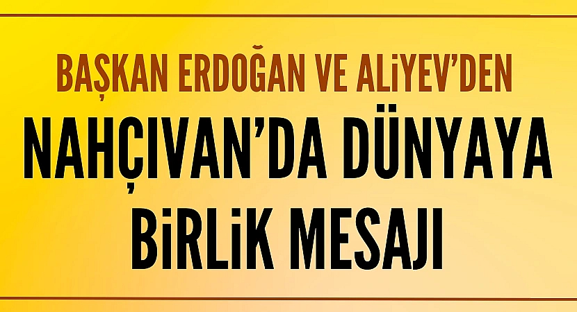 Cumhurbaşkanı Erdoğan ve Aliyev'den dünyaya birlik mesajı