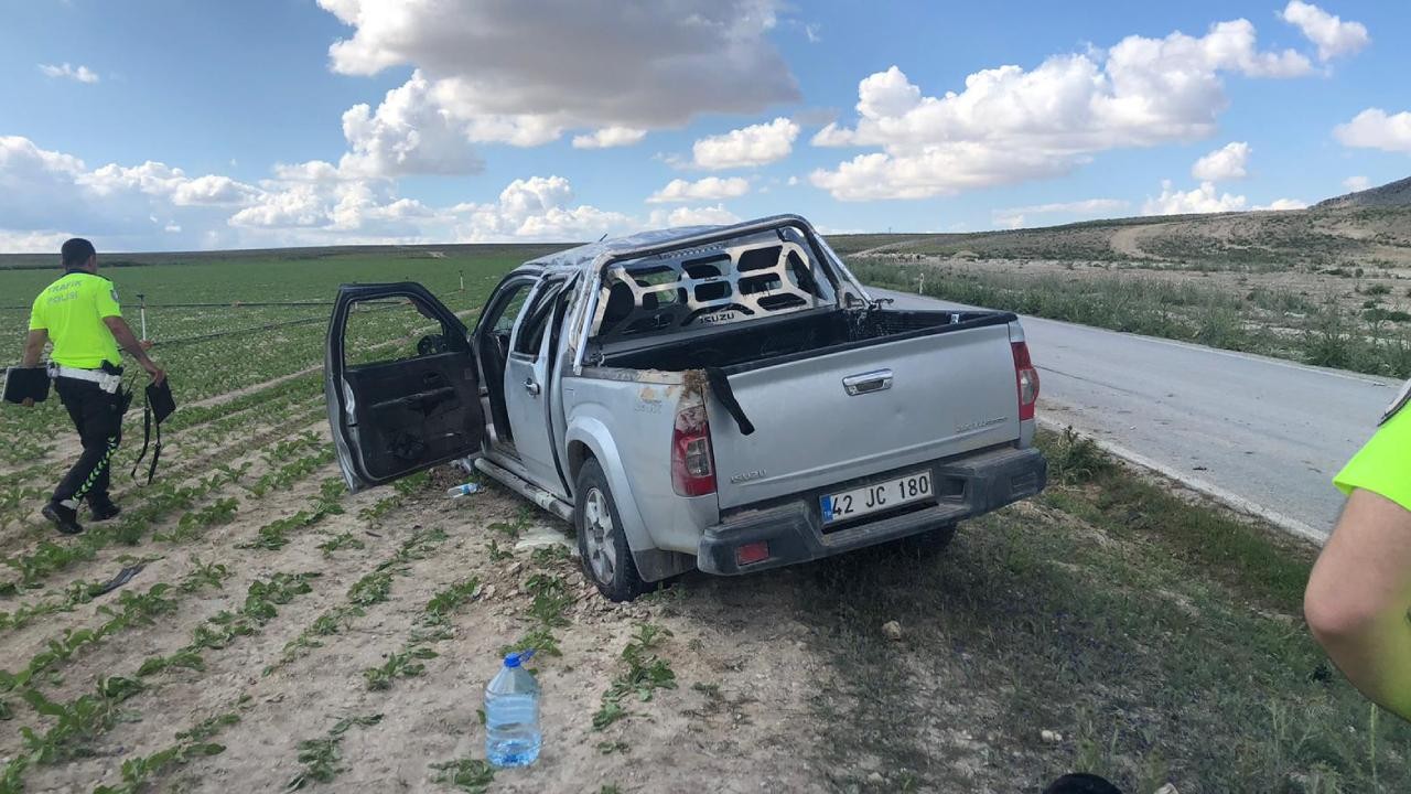 Konya'da kamyonet kazası: 5 kişi yaralandı