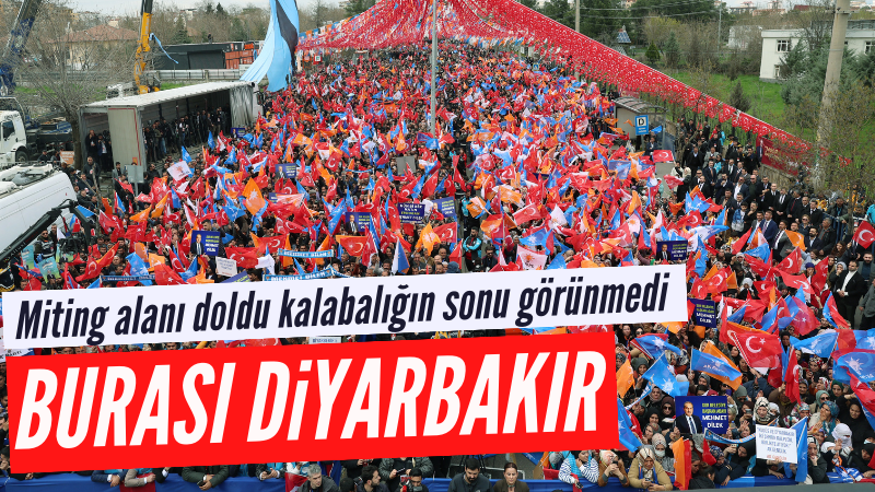 Başkan Erdoğan'ı Diyarbakır'da 70 bin kişi karşıladı