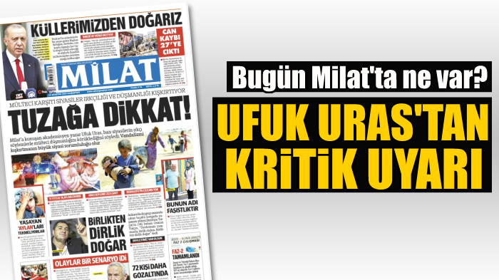 14 Ağustos 2021 Milat Gazetesi
