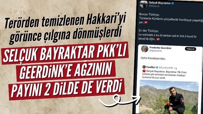 Selçuk Bayraktar'dan PKK'lı gazeteciye jet yanıt