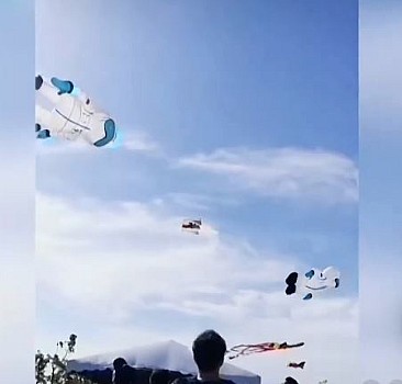 Tayvan'da uçurtmaya tutunan çocuk 30 metre havaya savruldu
