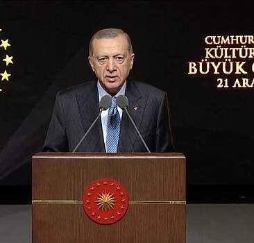 Başkan Erdoğan Cumhurbaşkanlığı Kültür ve Sanat Büyük Ödülleri Töreni'nde konuştu