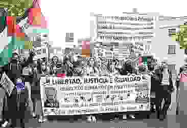 Madrid'de Filistin'e destek gösterisi