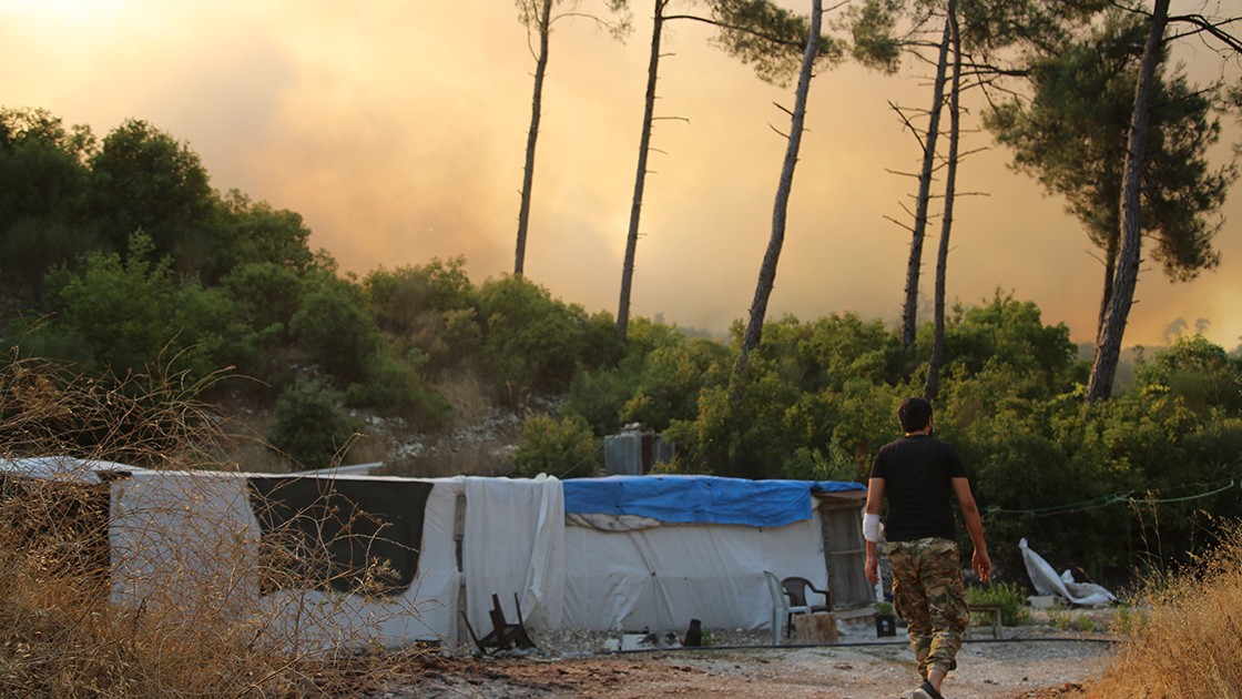 Esed saldırdı Türkmen Dağı'nda orman yangını çıktı