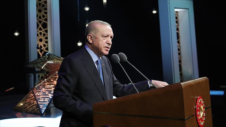 Kur'an-ı Kerim'i Güzel Okuma Yarışmasına Cumhurbaşkanı Erdoğan'ın katıldı