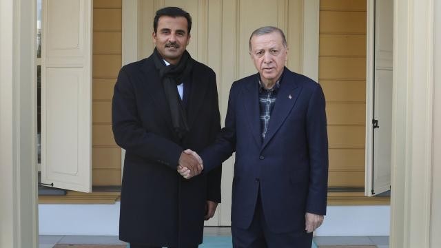 Başkan Erdoğan Katar Emiri Şeyh Temim'i kabul etti