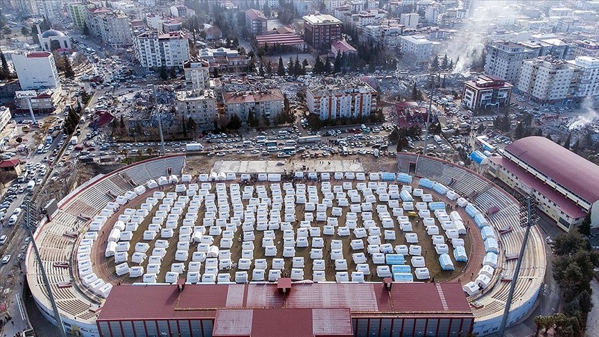 Deprem bölgesinde 50 bin 818 çadırın kurulumu tamamlandı