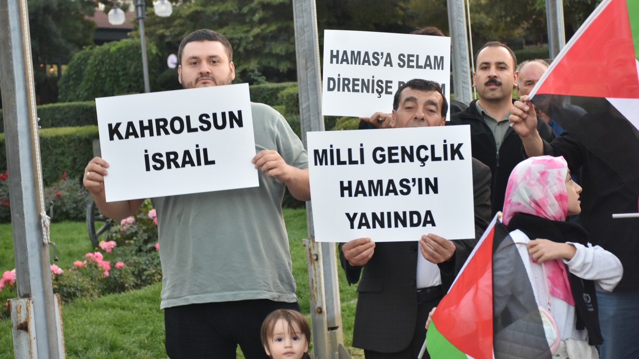 Konya ve Afyonkarahisar'da Filistinlilere destek gösterisi yapıldı