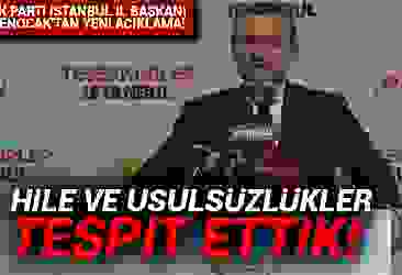 AK Parti İstanbul İl Başkanı Şenocak''tan yeni açıklama!