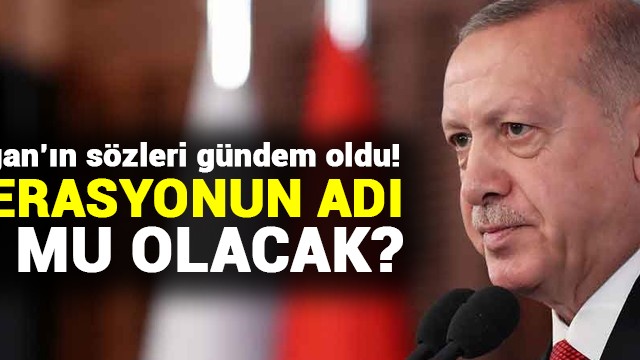 Erdoğan''ın sözleri gündem oldu! Operasyonun adı bu mu olacak?