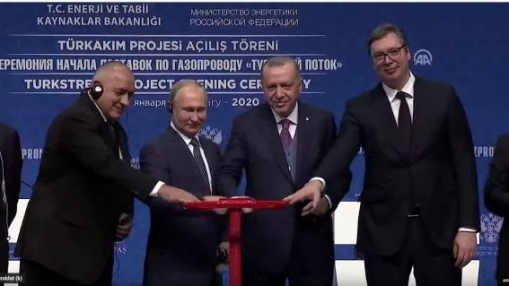 Erdoğan-Putin TürkAkım''ı birlikte açtı