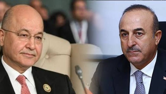  Çavuşoğlu Irak Cumhurbaşkanı Berhem Salih ile görüştü
