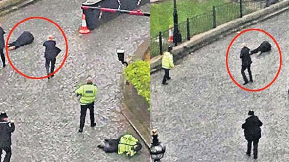 Londra saldırganının vurulma anı görüntülendi