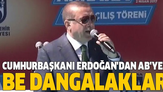 Cumhurbaşkanı Erdoğan'dan AB'ye: Be dangalaklar