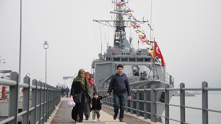 TCG Bafra savaş gemisi ziyarete açıldı