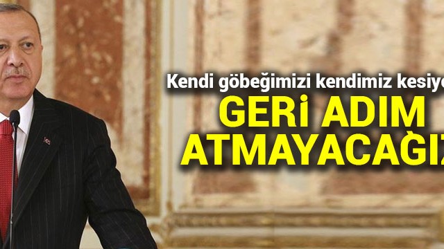 Cumhurbaşkanı Erdoğan: Kendi göbeğimizi kendimiz kesiyoruz, artık geri adım atmayacağız