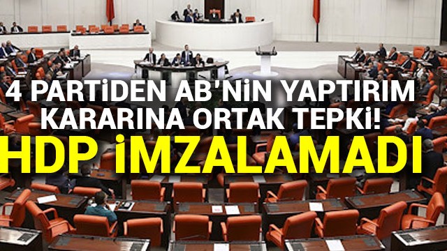 4 partiden AB''nin kararına ortak tepki: HDP imzalamadı