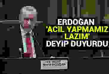 Erdoğan ''acil yapmamız lazım'' deyip duyurdu