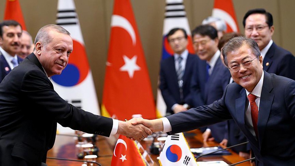 Cumhurbaşkanı Erdoğan Güney Kore lideri ile görüştü