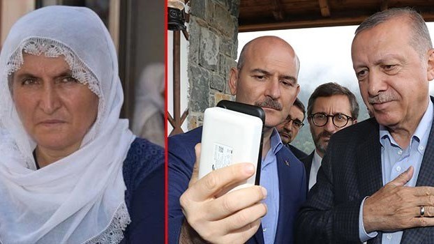 Erdoğan oğlunu terörden kurtaran anne ile görüştü